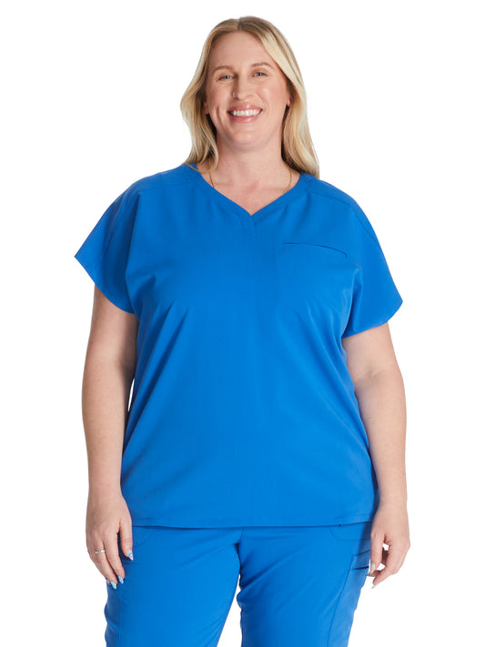 Women's V-Neck Top - CK836A - Royal