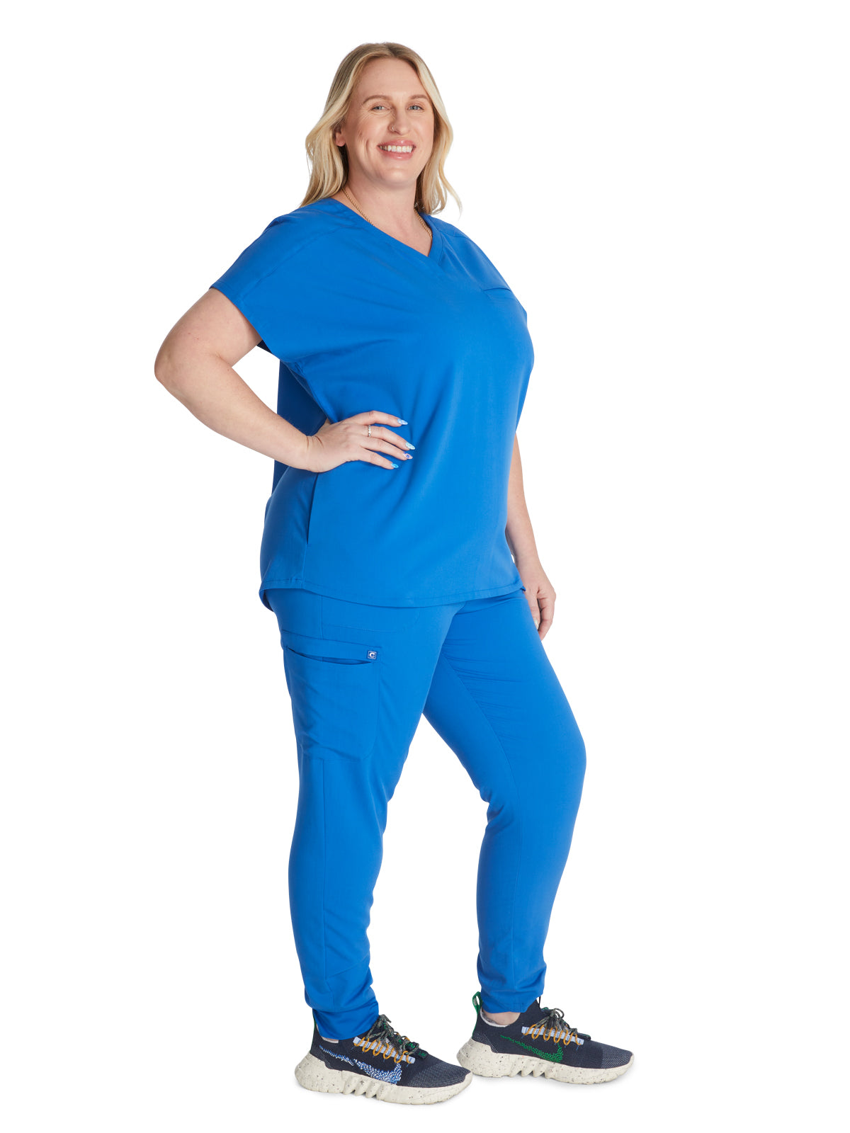 Women's V-Neck Top - CK836A - Royal