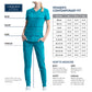 Women's V-Neck Top - CK836A - Teal Blue