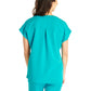 Women's V-Neck Top - CK836A - Teal Blue