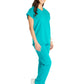 Women's V-Neck Top - CK836A - Teal Blue