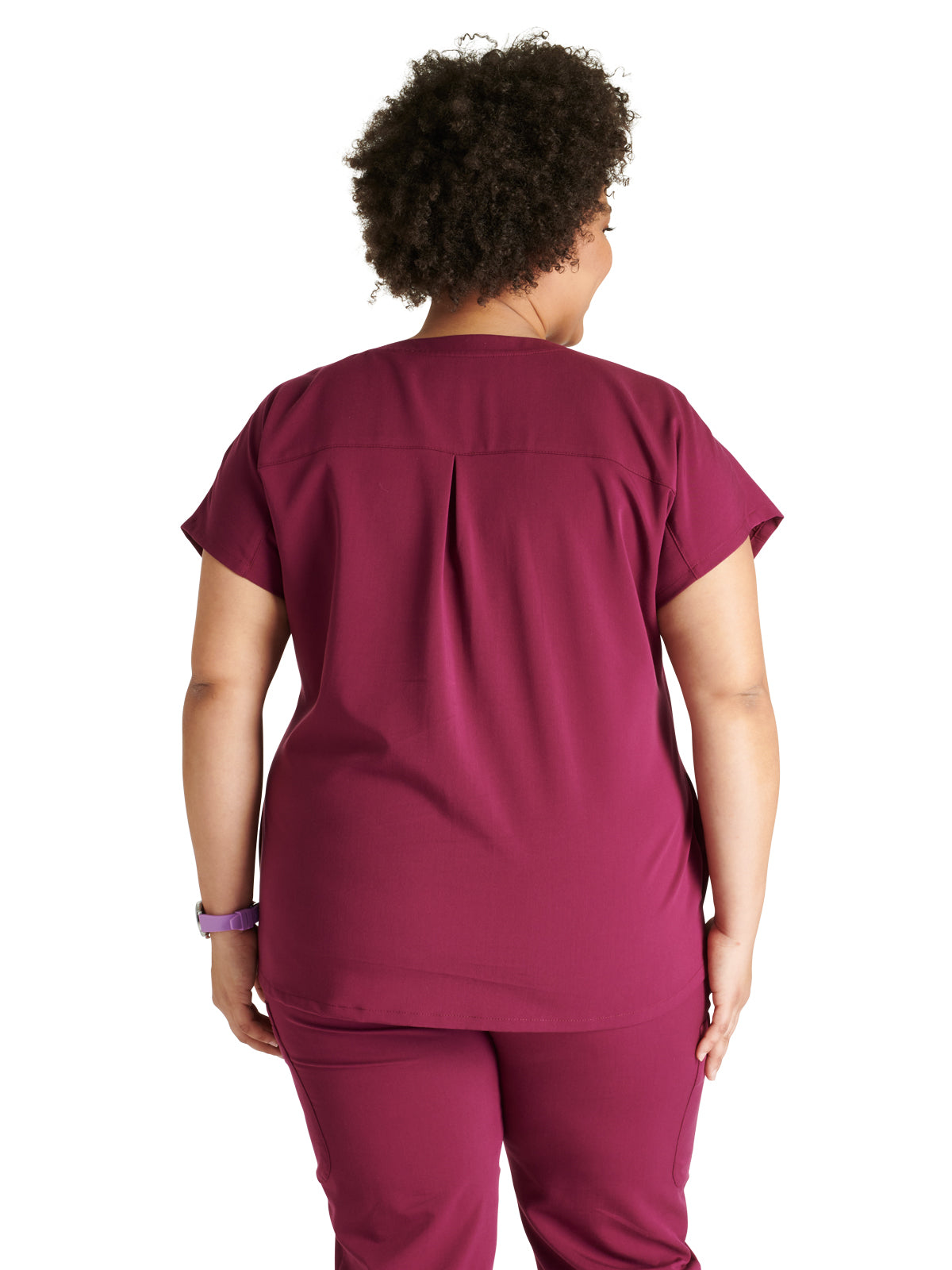 Women's V-Neck Top - CK836A - Wine