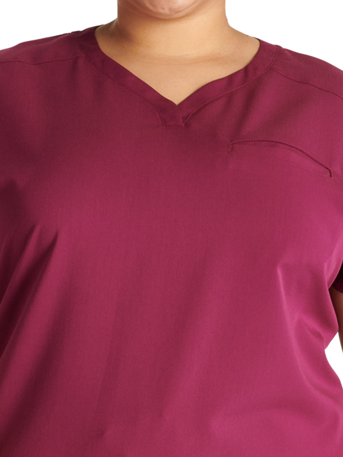 Women's V-Neck Top - CK836A - Wine