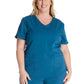 Women's V-Neck Top - CK837A - Caribbean Blue