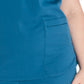 Women's V-Neck Top - CK837A - Caribbean Blue