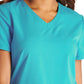Women's V-Neck Top - CK837A - Teal Blue