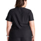 Women's 2-Pocket Contemporary V-Neck Top - CK843 - Black