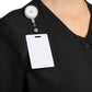 Women's 2-Pocket Snap-Front Top - CK844A - Black