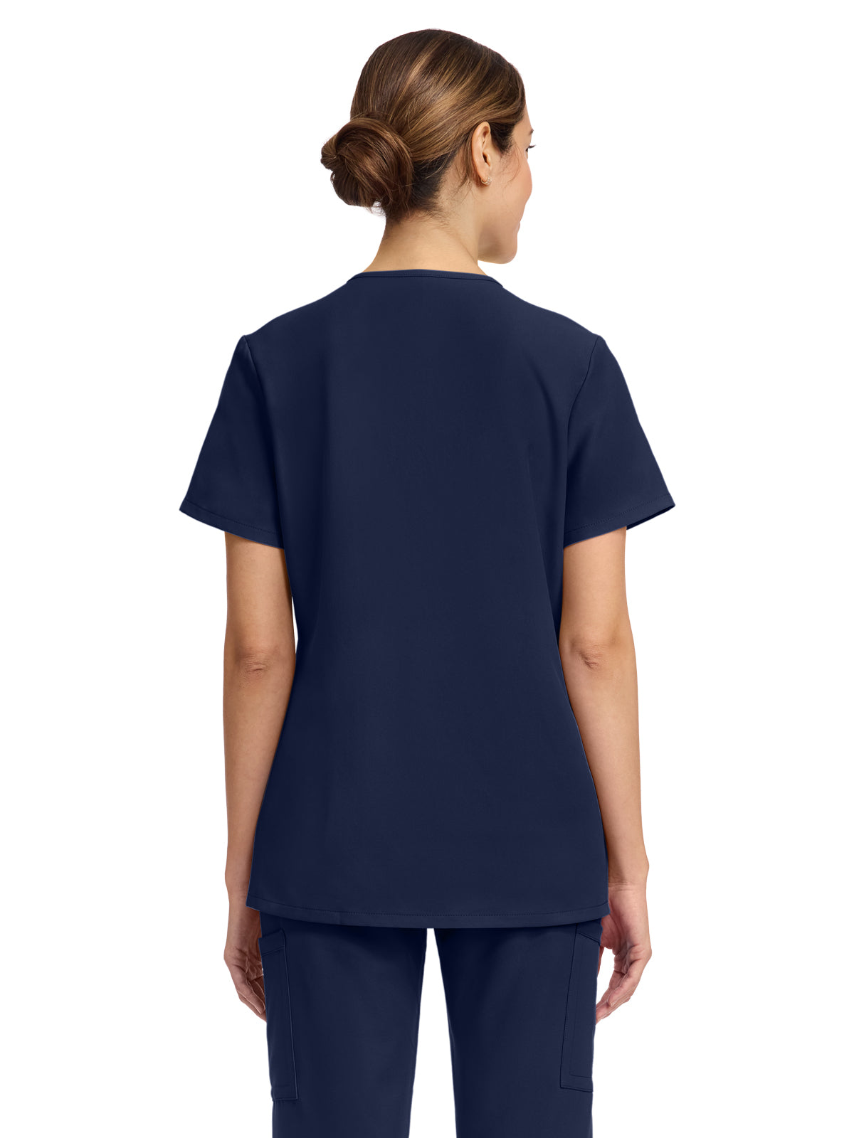 Women's 2-Pocket Snap-Front Top - CK844A - Navy