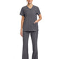Women's 2-Pocket Snap-Front Top - CK844A - Pewter