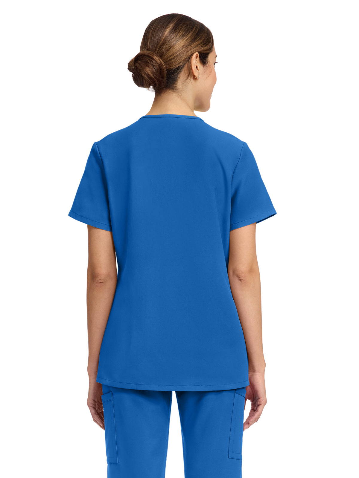 Women's 2-Pocket Snap-Front Top - CK844A - Royal