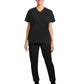 Women's 3-Pocket V-Neck Tunic Top - CK863 - Black