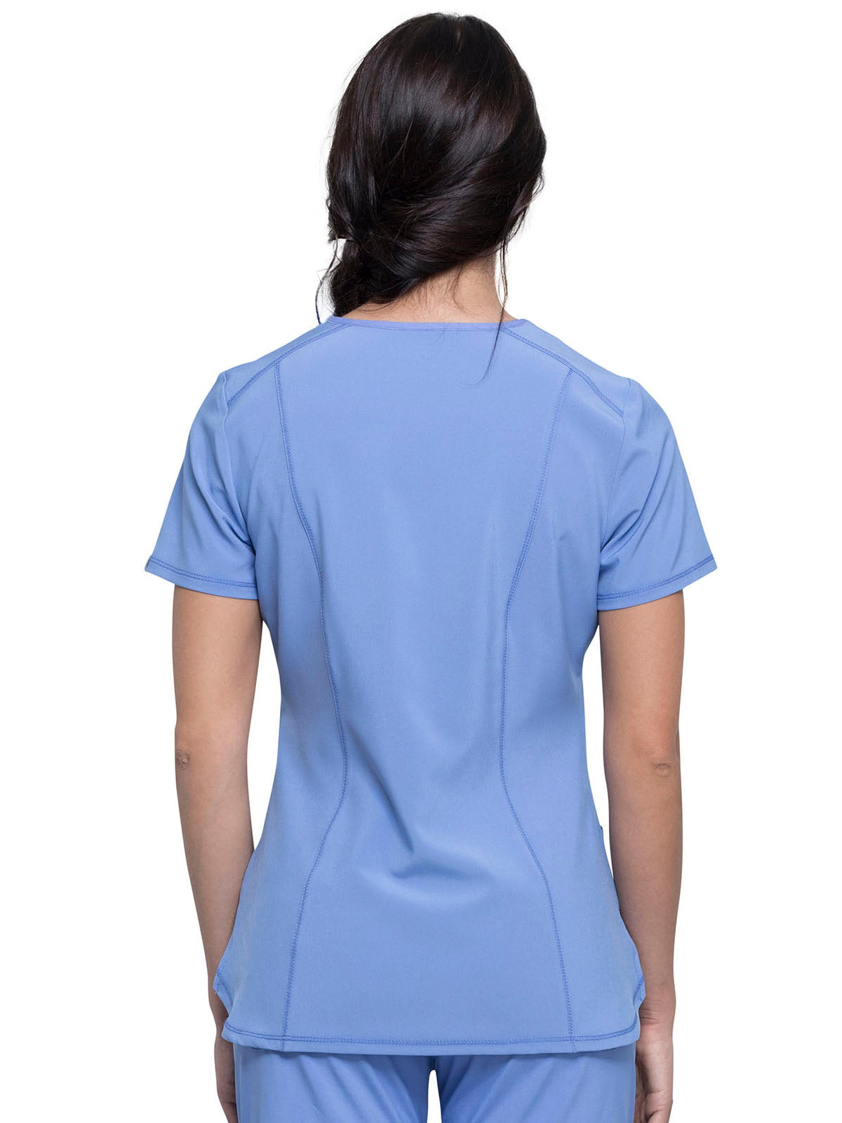 Women's 2-Pocket V-Neck Top - CK865A - Ciel