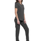 Women's 2-Pocket V-Neck Top - CK865A - Pewter