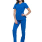 Women's 2-Pocket V-Neck Top - CK865A - Royal