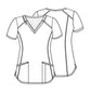 Women's 2-Pocket V-Neck Top - CK865A - Pewter