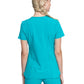 Women's 2-Pocket V-Neck Top - CK865A - Teal Blue