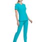 Women's 2-Pocket V-Neck Top - CK865A - Teal Blue