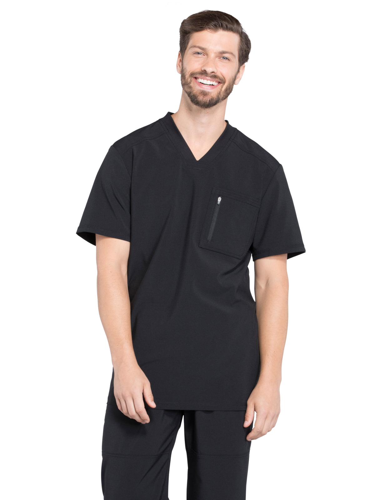 Men's Tuckable V-Neck Top - CK910A - Black