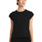 Women's 1-Pocket Crew Neck Top - CK936 - Black