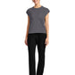 Women's 1-Pocket Crew Neck Top - CK936 - Pewter