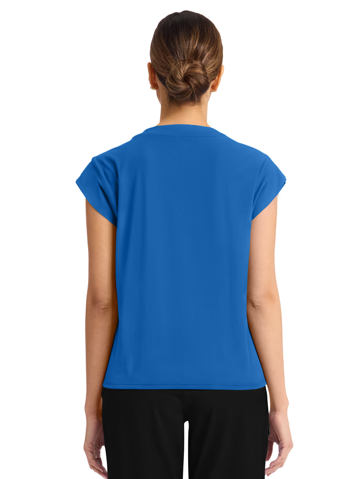 Women's 1-Pocket Crew Neck Top - CK936 - Royal