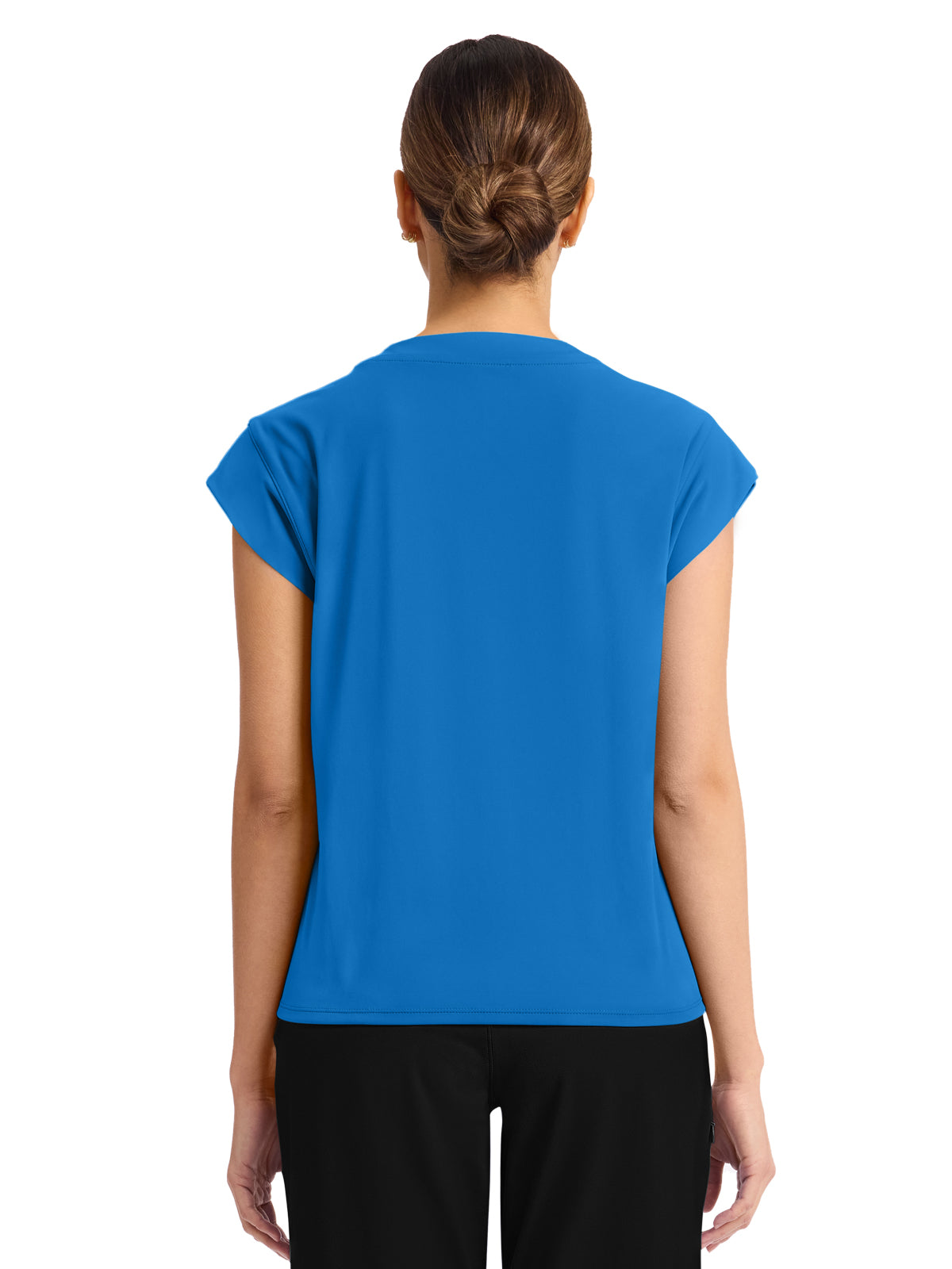 Women's 1-Pocket Crew Neck Top - CK936 - True Blue