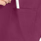 Women's 1-Pocket Crew Neck Top - CK936 - Wine