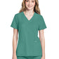 Women's 2-Pocket V-Neck Top - CK953A - Botanical Green