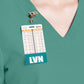 Women's 2-Pocket V-Neck Top - CK953A - Botanical Green