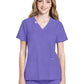 Women's 2-Pocket V-Neck Top - CK953A - Electric Lavender