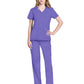 Women's 2-Pocket V-Neck Top - CK953A - Electric Lavender