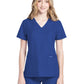 Women's 2-Pocket V-Neck Top - CK953A - Galaxy Blue