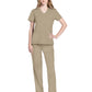 Women's 2-Pocket V-Neck Top - CK953A - Khaki