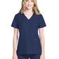 Women's 2-Pocket V-Neck Top - CK953A - Navy