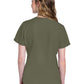 Women's 2-Pocket V-Neck Top - CK953A - Olive