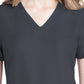 Women's 2-Pocket V-Neck Top - CK953A - Pewter