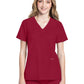 Women's 2-Pocket V-Neck Top - CK953A - Red