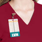 Women's 2-Pocket V-Neck Top - CK953A - Red