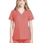 Women's 2-Pocket V-Neck Top - CK953A - Spiced Coral