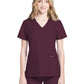 Women's 2-Pocket V-Neck Top - CK953A - Wine