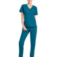 Women's 1-Pocket Tuck-In V-Neck Top - CK954A - Caribbean Blue