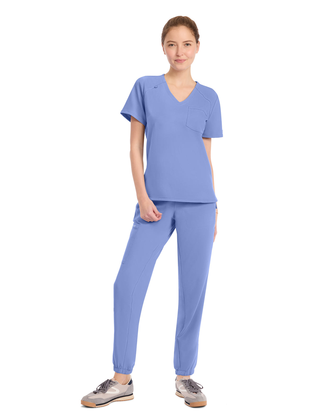 Women's 1-Pocket Tuck-In V-Neck Top - CK954A - Ciel