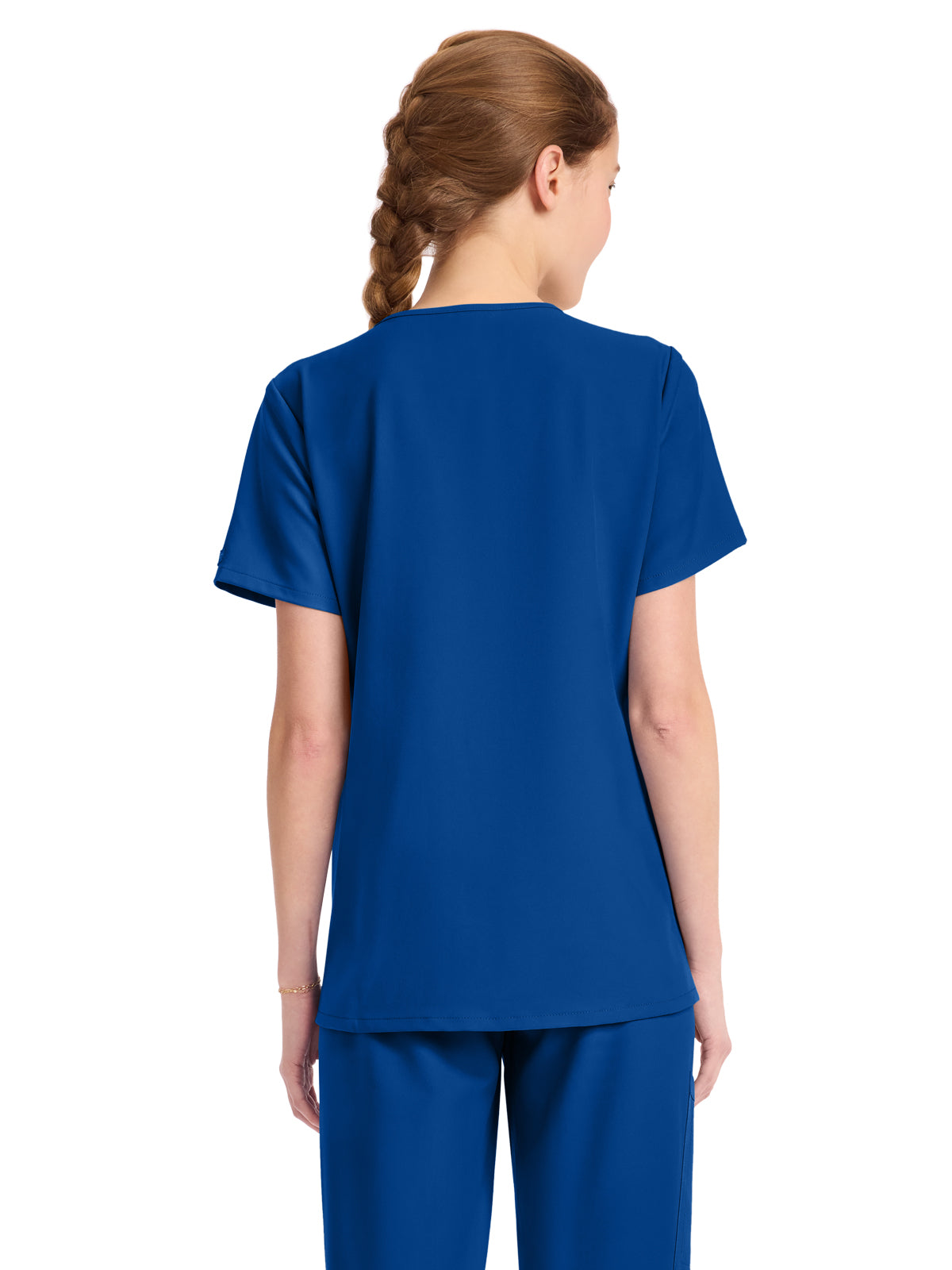 Women's 1-Pocket Tuck-In V-Neck Top - CK954A - Galaxy Blue