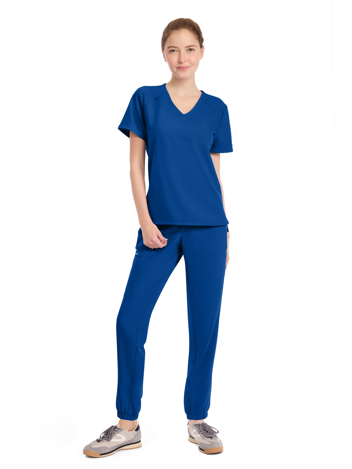 Women's 1-Pocket Tuck-In V-Neck Top - CK954A - Galaxy Blue