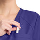 Women's 1-Pocket Tuck-In V-Neck Top - CK954A - Grape