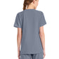 Women's 1-Pocket Tuck-In V-Neck Top - CK954A - Grey