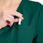 Women's 1-Pocket Tuck-In V-Neck Top - CK954A - Hunter Green