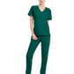 Women's 1-Pocket Tuck-In V-Neck Top - CK954A - Hunter Green