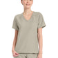 Women's 1-Pocket Tuck-In V-Neck Top - CK954A - Khaki